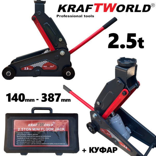 Крик тип крокодил KraftWorld за джипове, бусове, ванове 2.5 тона 140 – 387мм