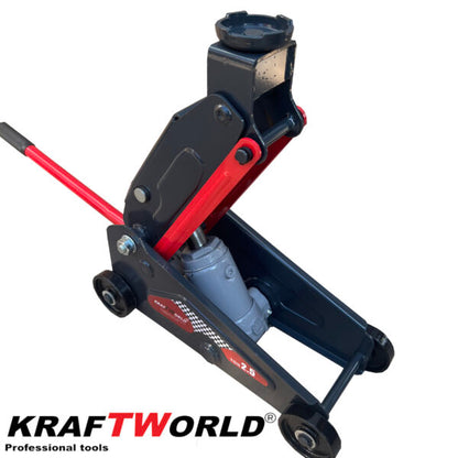 Професионален Комплект Крик 2,5т и 2бр Стойки 3т KraftWorld за кола,бус,джип