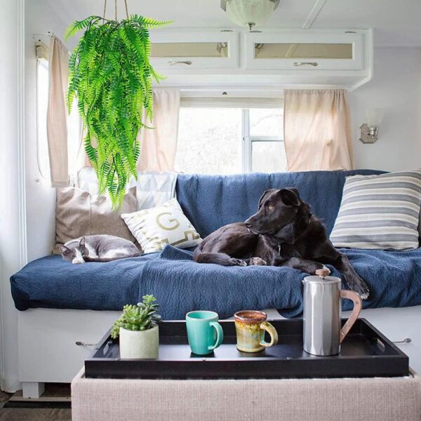 Изкуствен Висящ Папрат – Вечнозелено Растение, 83 см, Без Поддръжка