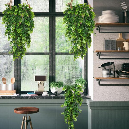 Висящи Изкуствени Растения 75 см – Декоративна Зеленина Без Поддръжка