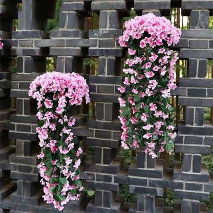 Висящ Букет от Изкуствени Цветя – Тропически Стил,Розов , 80 см