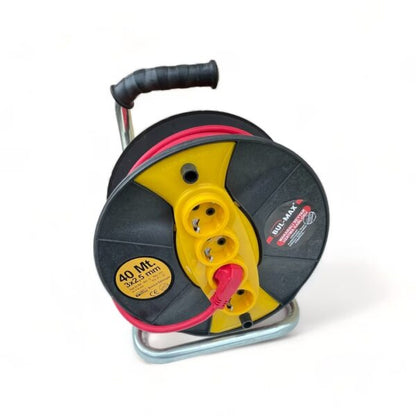 Удължител с макара Bul-Max  50m, 40m, 30m, 20m- 4 гнезда, 3×2,5 mm, транспортна дръжка