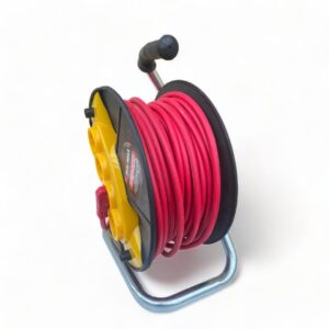 Удължител с макара Bul-Max 50m, 4 гнезда, 3×2,5 mm, транспортна дръжка