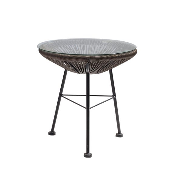 Дизайнерска маса Acapulco – метална конструкция и стъклен плот