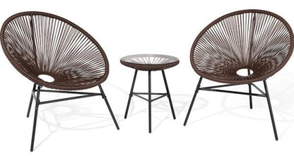 Дизайнерска маса Acapulco – метална конструкция и стъклен плот