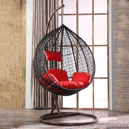 Висящ Ратанов Стол – ГОЛЯМА Градинска Люлка Водоустойчива в 4 Цвята