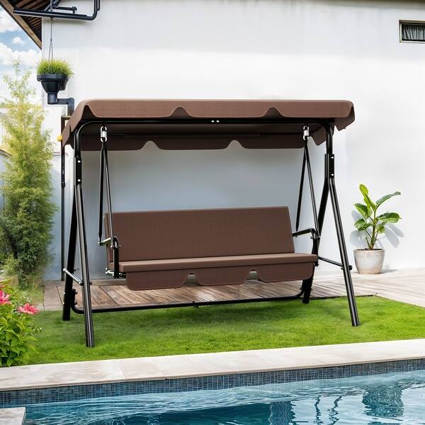 Кафява Градинска Люлка KraftWorld Тоскана – с усилена конструкция и мека възглавница