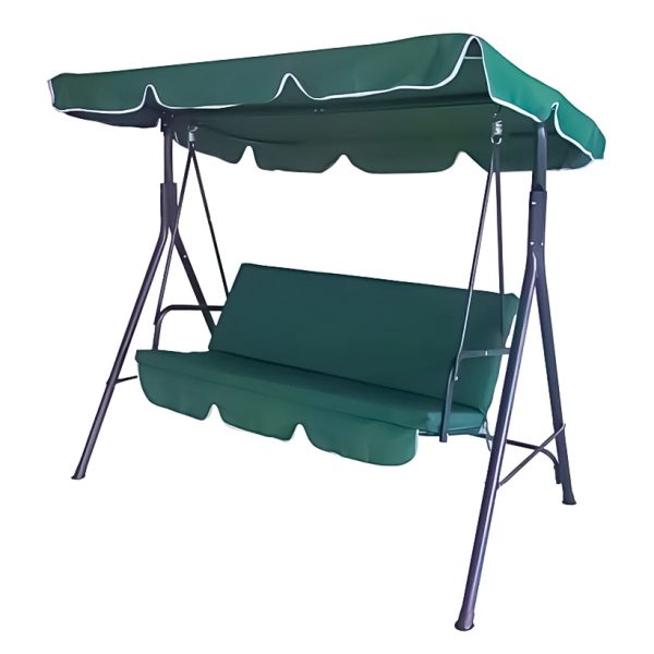 Триместна люлка Тоскана Kraftworld – зелена, с включена възглавница за сядане