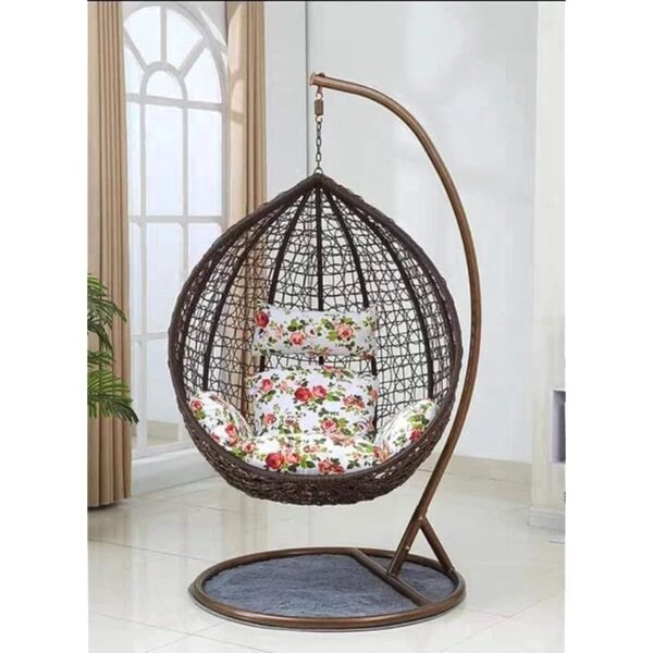 Висящ Ратанов Стол – ГОЛЯМА Градинска Люлка Водоустойчива в 4 Цвята