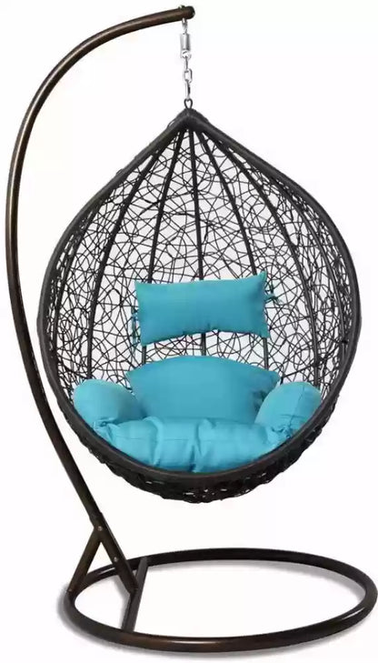 Висящ Ратанов Стол – ГОЛЯМА Градинска Люлка Водоустойчива в 4 Цвята