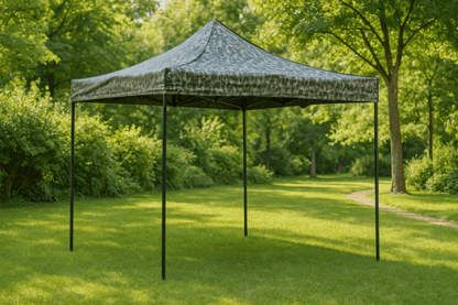 Камуфлажна Сгъваема Градинска Шатра 3×3м тип Хармоника – стабилна, водоустойчива и лесна за разпъване