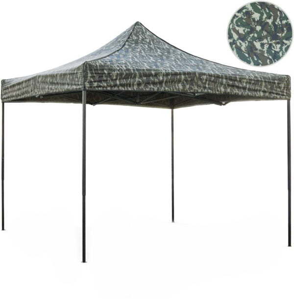 Камуфлажно платнище за шатра 3×3 – Водоустойчиво и UV защитено покривало за градинска сгъваема тента