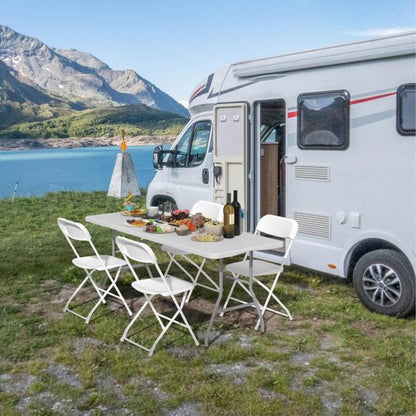 Градинска сгъваема маса 180 см кетъринг маса тип куфар