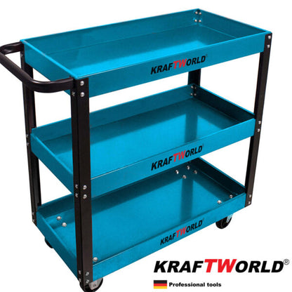 Количка за инструменти KraftWorld с 3 етажерки