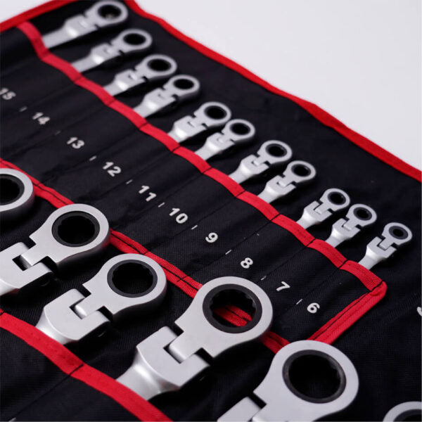 KraftWorld Комплект Тресчотни Ключове 22 Части – 6-32 мм с Чупещо Рамо