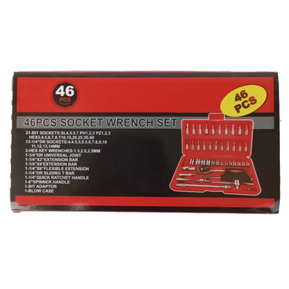 Комплект инструменти гедоре 46 части KraftWorld – професионално качество