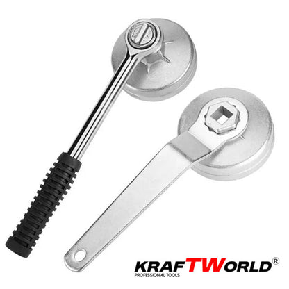 Комплект за маслени филтри KRAFTWORLD – 23 част – алуминиеви чашки