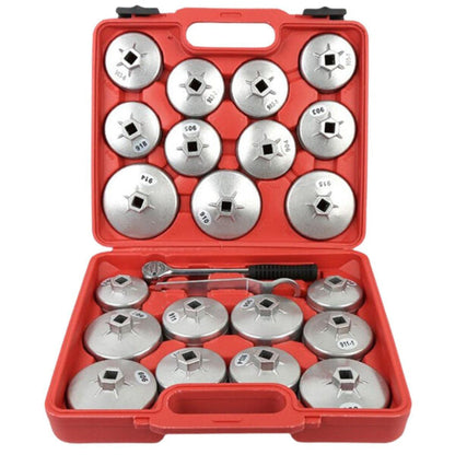 Комплект за маслени филтри KRAFTWORLD – 23 част – алуминиеви чашки