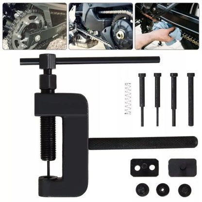 Комплект за разглобяване и занитване на вериги KraftWorld – универсален, #35–#630