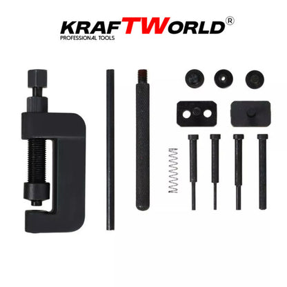 Комплект за разглобяване и занитване на вериги KraftWorld – универсален, #35–#630