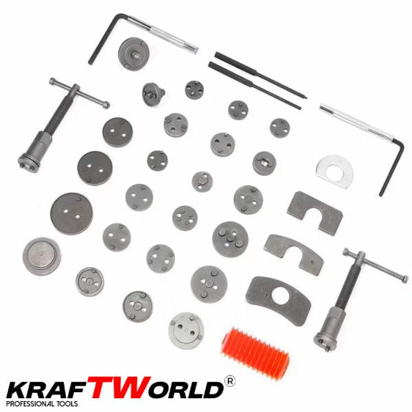 Комплект за спирачни цилиндри KraftWorld – 35 части за дискови спирачки