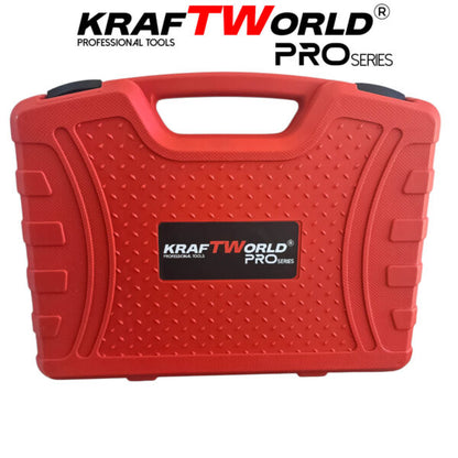 Комплект за измерване на компресия на дизелови двигатели KraftWorld Pro (17 части)