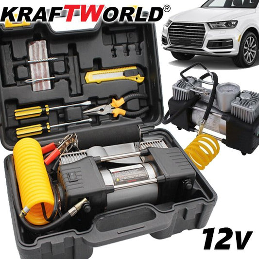 Комплект “Пътна помощ” – Мощен Компресор за Въздух и Инструменти