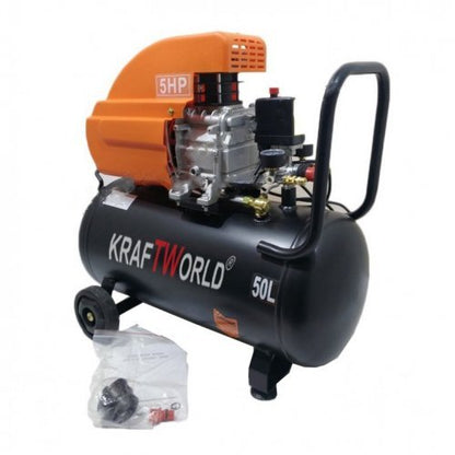 ПРОМО ПАКЕТ Пневматични инструменти 72ч + Компресор за въздух 50л. KraftWorld