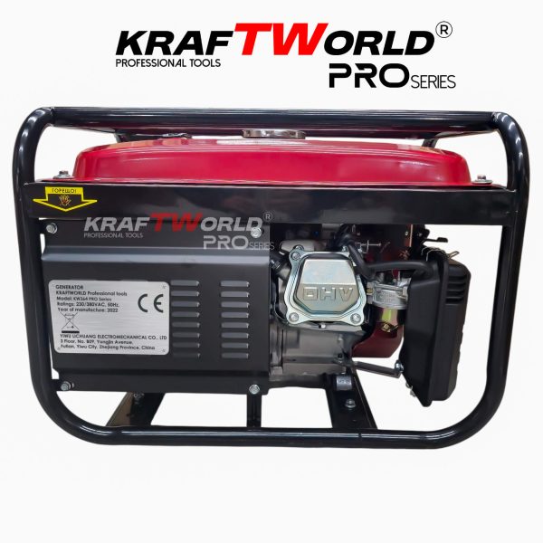 Четиритактов Бензинов генератор 4.5 kW с дистанционно запалване KraftWorld PRO Агрегат за ток с електрически старт и акумулатор