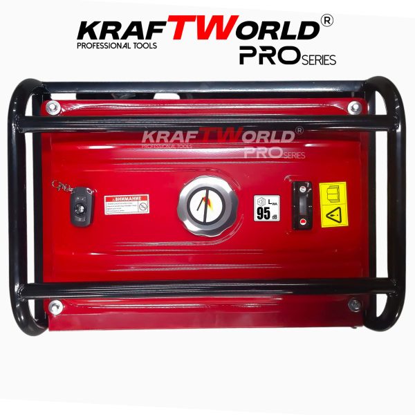 Четиритактов Бензинов генератор 4.5 kW с дистанционно запалване KraftWorld PRO Агрегат за ток с електрически старт и акумулатор