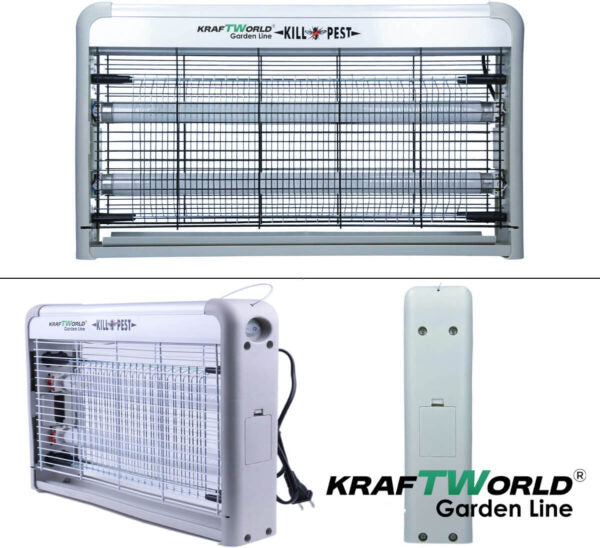 Мощна инсектицидна лампа KraftWorld 60W – Защита до 80 м² – UV лампа против комари и мухи