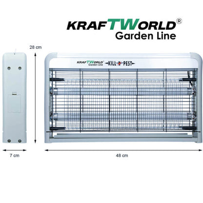 Мощна инсектицидна лампа KraftWorld 60W – Защита до 80 м² – UV лампа против комари и мухи