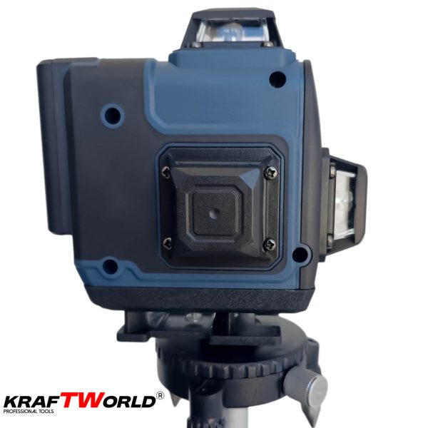 Лазерен нивелир Кraftworld 4×360° с тъчскрийн бутони, дистанционно и тринога в куфар