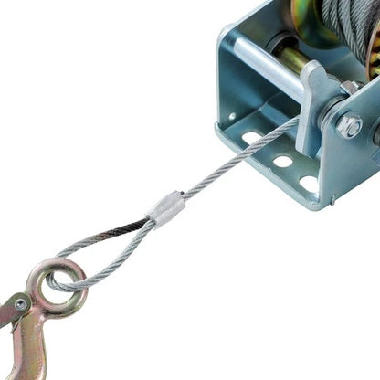 Ръчна лебедка за лодки и ремаркета KraftWorld – 1600 lbs (700 кг), 10 м въже