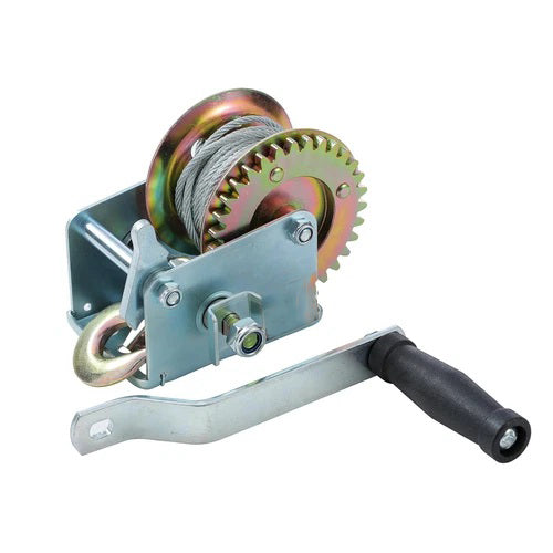 Ръчна лебедка за лодки и ремаркета KraftWorld – 1600 lbs (700 кг), 10 м въже