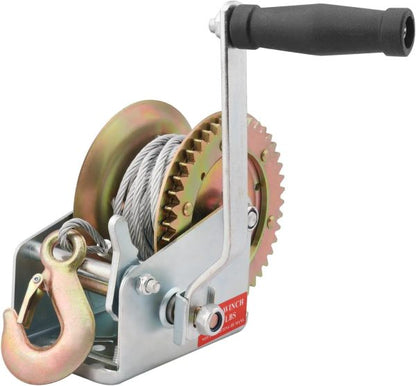 Лебедка за лодки и ремаркета KraftWorld – 2500 lbs (1100 кг), 10м стоманено въже