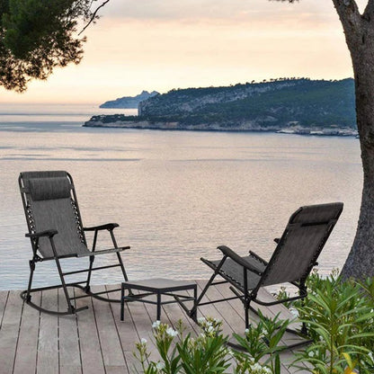 Външен Сгъваем Люлеещ Стол до 140 кг – Идеалното Място за Релакс!