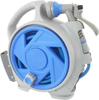 Автоматична макара с маркуч 15 м – компактна, с 7-функционална дюза