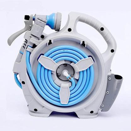 Автоматична макара с маркуч 15 м – компактна, с 7-функционална дюза