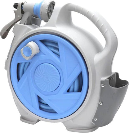 Автоматична макара с маркуч 15 м – компактна, с 7-функционална дюза