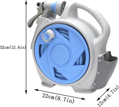 Автоматична макара с маркуч 15 м – компактна, с 7-функционална дюза
