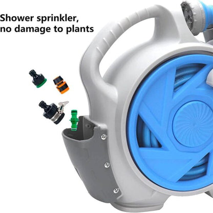 Автоматична макара с маркуч 15 м – компактна, с 7-функционална дюза