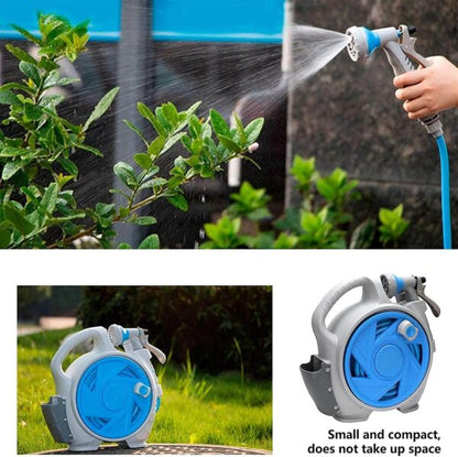 Автоматична макара с маркуч 15 м – компактна, с 7-функционална дюза