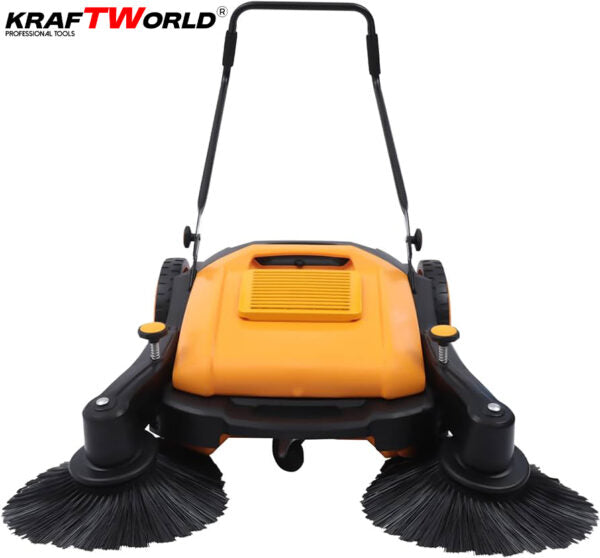 Механична машина за метене KraftWorld с 45л контейнер и 105см ширина