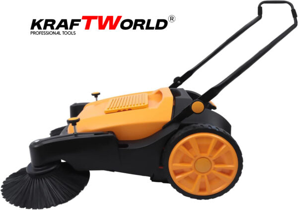Механична машина за метене KraftWorld с 45л контейнер и 105см ширина