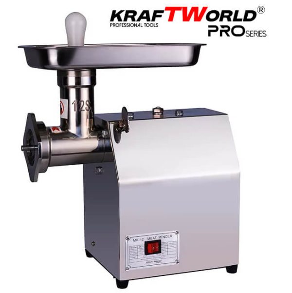 Електрическа Месомелачка KraftWorld TK/MK-12 | 1200W, 180 кг/ч, Неръждаема Стомана