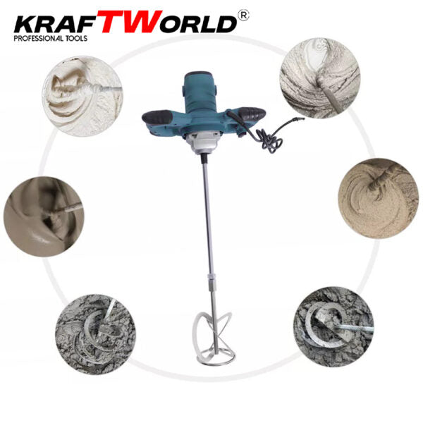 Строителна Бъркалка KraftWorld – Електрически Миксер за Бетон