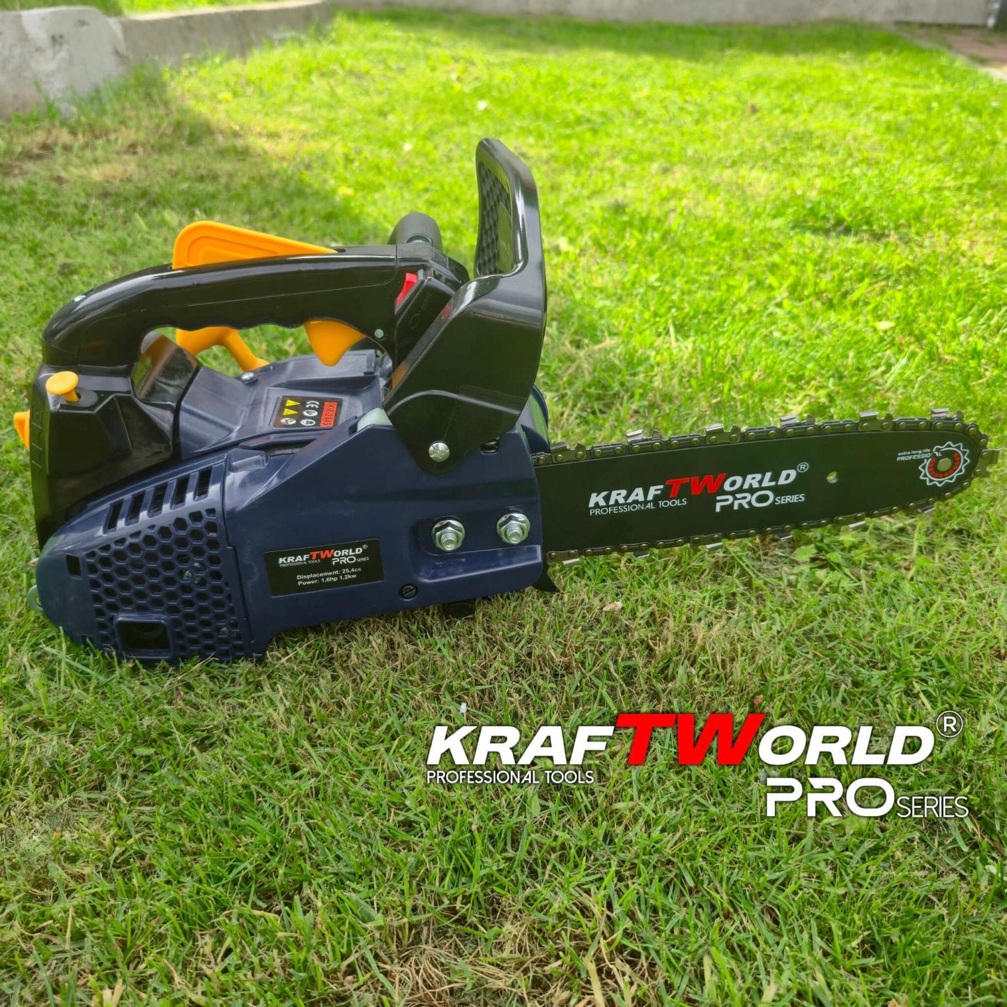 Бензинова Мини Резачка KraftWorld PRO 25.4cc с 2 Шини и 2 Вериги