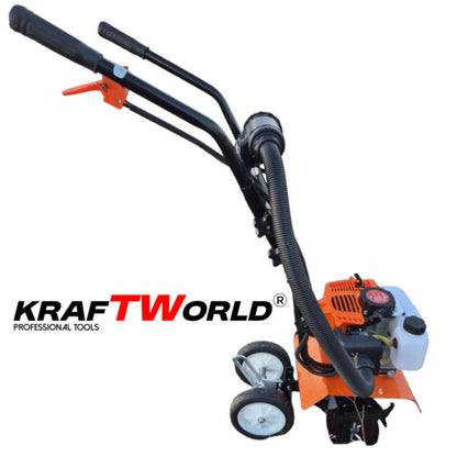 Бензинов Мулти Култиватор KraftWorld – Двутактова Мини Мотофреза