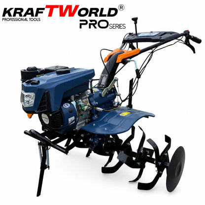 Бензинова мотофреза KraftWorld PRO Series 7.5HP 212cc, 2+1 скорости, 950мм
